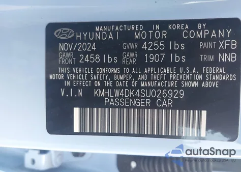 2025 Hyundai Elantra N z USA, uszkodzony, nr VIN KMHLW4DK4SU026929